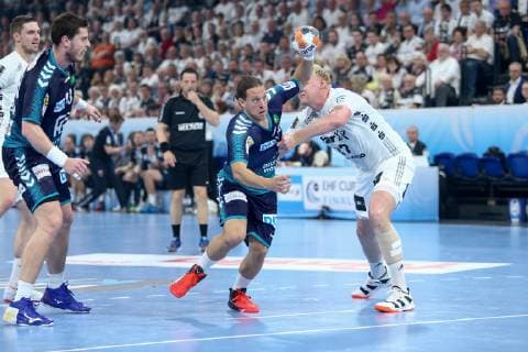 Handball, EHF-Cup, Finale, THW Kiel - Füchse Berlin Mattias Zachrisson (Berlin) HANDBALL : EHF Cup - Finale - THW Kiel vs Fuchse Berlin - 18 05 2019 KevinDomas Panoramic 
