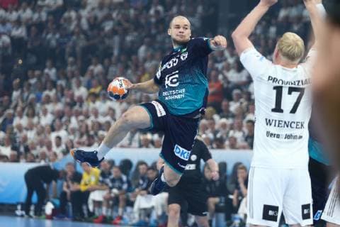 Paul Drux (Berlin) HANDBALL : EHF Cup - Finale - THW Kiel vs Fuchse Berlin - 18 05 2019 KevinDomas Panoramic 