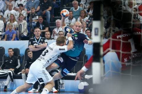 Handball, EHF-Cup, Finale, THW Kiel - Füchse Berlin Paul Drux (Berlin) HANDBALL : EHF Cup - Finale - THW Kiel vs Fuchse Berlin - 18 05 2019 KevinDomas Panoramic 