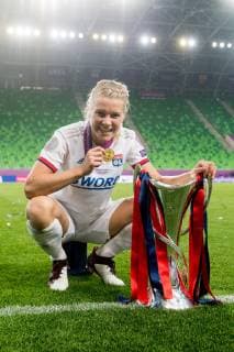 190518 Ada Hegerberg of Lyon celebrates after the UEFA Women s Champions League final match between Lyon and Barcelona on May 18, 2019 in Budapest Photo Jon Olav Nesvold BILDBYRAN kod JE 160443,  Copyright: JONxOLAVxNESVOLD BB190518JE103