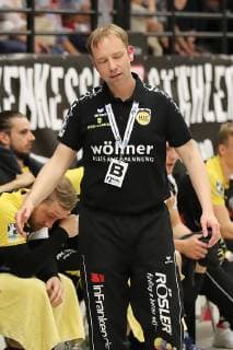 TuS Ferndorf HSC 2000 Coburg, 18 05 2019 Coach Jan Gorr HSC 2000 Coburg, often dissatisfied, Kreuztal Stählerwiese Germany