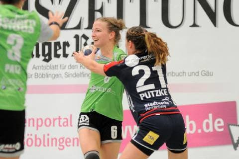 Hanna Niebergall HSG Gedern Nidda 6 vs. Saskia Putzke SG H2Ku Herrenberg Kuties 21 SG H2Ku Herrenberg, Handball, League, 18 05 2019, Photo TBaur Eibner SG H2Ku Herrenberg Kuties vs. SG 09 Kirchhof Herrenberg Copyright: xToBaurx EibnerxPressefotox EP_TB