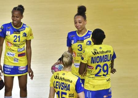 Handball, Damen, Metz Handball gewinnt französische Meisterschaft Metz handball vs OGC Nice handball les larmes de Edwige Beatrice HANDBALL : Championnat de France Femmes match retour Metz Handball vs Nice match retour MAO Panoramic 