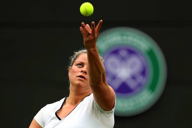 19th May 2019; Wimbledon SE19, London, England; Wimbledon Tennis Players Day; Kim Clijsters (BEL) serves to Venus Williams (USA)  ActionPlus12136452 ShaunxBrooks