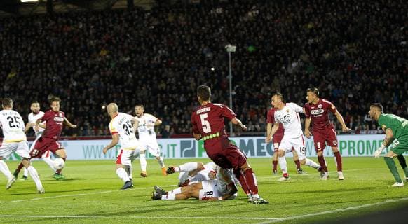 Photo Paola Garbuio LaPresse May 21, 2019 Cittadella (PD) Italy soccer Cittadella vs Benevento -Playoff - Italian Football Championship League BKT 2018 2019 - Tombolato stadium. In the pic: proia s goal 1-0  Copyright: xPaolaxGarbuio LaPressex