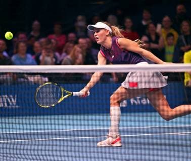 May 21, 2019 - Krakow, Poland - Caroline Wozniacki seen during a tennis match in honor of Agnieszka Radwanska career. An event was held in honor of Polish tennis player Agnieszka Radwanska, who ended her sports career as she was the best Polish tennis player in history. Caroline Wozniacki plays against Agnieszka Radwanska. A farewell match for tennis player Agnieszka Radwanska in Krakow, Poland - 21 May 2019 - ZUMAs197 20190521_zaa_s197_244 Copyright: xDamianxKlamkax
