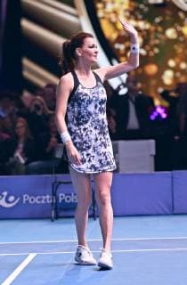 May 21, 2019 - Krakow, Poland - Agnieszka Radwanska seen during a tennis match in honor of her career. An event was held in honor of Polish tennis player Agnieszka Radwanska, who ended her sports career as she was the best Polish tennis player in history. Agnieszka Radwanska plays against Caroline Wozniacki. A farewell match for tennis player Agnieszka Radwanska in Krakow, Poland - 21 May 2019 - ZUMAs197 20190521_zaa_s197_252 Copyright: xDamianxKlamkax