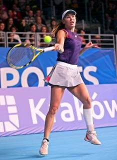 May 21, 2019 - Krakow, Poland - Caroline Wozniacki seen during a tennis match in honor of Agnieszka Radwanska career. An event was held in honor of Polish tennis player Agnieszka Radwanska, who ended her sports career as she was the best Polish tennis player in history. Caroline Wozniacki plays against Agnieszka Radwanska. A farewell match for tennis player Agnieszka Radwanska in Krakow, Poland - 21 May 2019 - ZUMAs197 20190521_zaa_s197_256 Copyright: xDamianxKlamkax