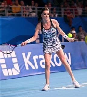 May 21, 2019 - Krakow, Poland - Agnieszka Radwanska seen during a tennis match in honor of her career. An event was held in honor of Polish tennis player Agnieszka Radwanska, who ended her sports career as she was the best Polish tennis player in history. Agnieszka Radwanska plays against Caroline Wozniacki. A farewell match for tennis player Agnieszka Radwanska in Krakow, Poland - 21 May 2019 - ZUMAs197 20190521_zaa_s197_254 Copyright: xDamianxKlamkax