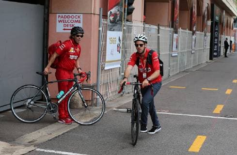 Sebastian Vettel, Antti Kontsas, Physiotherapist, Scuderia Ferrari, formula 1 GP, Monaco 22 05 2019 Photo mspb Jean Petin Sebastian Vettel, Antti Kontsas, Physiotherapist, formula 1 GP, Monaco