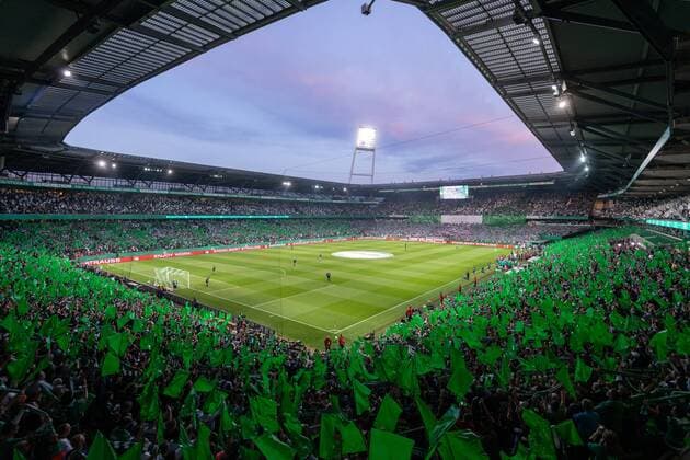 Soccer Hamburg 24 04 2019 DFB Cup Semifinal Werder Bremen Bayern Munich Weserstadion Weser Stadium Stadium Stadium Sportstätte Fans Choreography