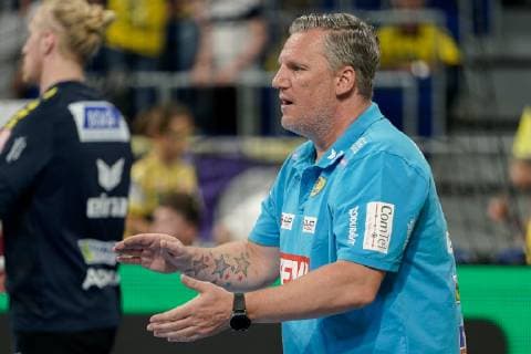Nikolaj Jacobsen Trainer, Head Coach, RNL , gives instructions, gesticulate, gesticulate with the arms, gives instructions, gesticulate, single picture, action, action, 23 05 2019, Mannheim, handball, DKB Bundesliga, Rhein Neckar Löwen FRISCH AUF Göppingen xozx