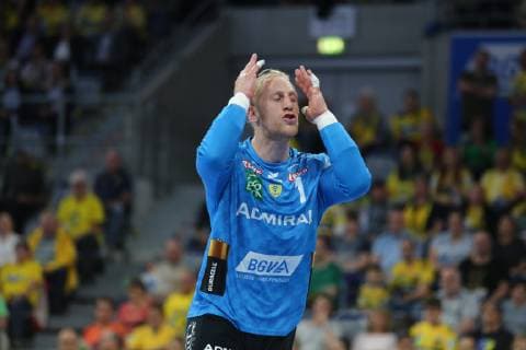 Mikael Appelgren Loewen at the game Rhein Neckar Loewen vs Frisch Auf Goeppingen in the 1 Handball Bundesliga on 23 05 2019, Rhein Neckar Loewen vs Frisch auf Goeppingen, Handball, 1 Handball Bundesliga, 23 05 2019 Mannheim Copyright: xEIBNER MichaelxBermelx EP_eer