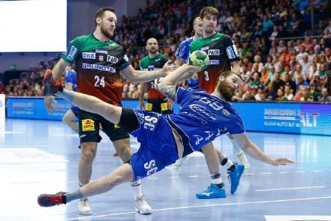 23 05 2019, xtgx, Handball DKB Bundesliga, SC Magdeburg VfL Gummersbach emspor, v l Moritz Preuss Gummersbach scores goal, goal scorer, scores goal, scores goal GETEC Arena