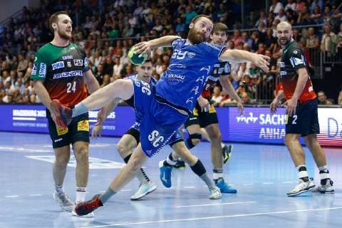 23 05 2019, xtgx, Handball DKB Bundesliga, SC Magdeburg VfL Gummersbach emspor, v l Moritz Preuss Gummersbach scores goal, goal scorer, scores goal, scores goal GETEC Arena