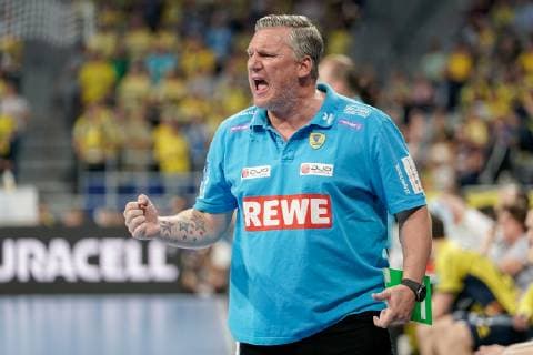 Nikolaj Jacobsen Trainer, Head Coach, RNL , gives instructions, gesticulate, gesticulate with the arms, gives instructions, gesticulate, single picture, action, action, 23 05 2019, Mannheim, handball, DKB Bundesliga, Rhein Neckar Löwen FRISCH AUF Göppingen xozx