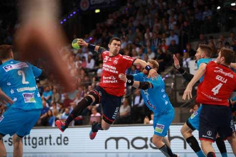 Rasmus Lauge Schmidt SG Flensburg Handewitt at the TVB 1898 Stuttgart SG Flensburg Handewitt, DKB 1 Handball Bundesliga on 23 05 2019 Stuttgart Copyright: xEIBNER Benjamin_Laux EP_BLU