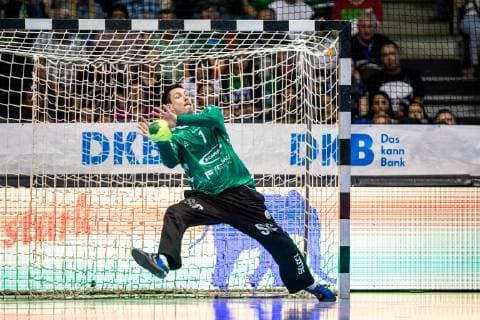 Florian Baumgärtner 7 VfL Gummersbach during the season 2018 2019 in the 1 Handball Bundesliga Men between SC Magdeburg and VfL Gummersbach in the GETEC Arena on 23 May 2019 in Magdeburg, Sachsen Anhalt Saxony Anhalt , Germany Germany Germany