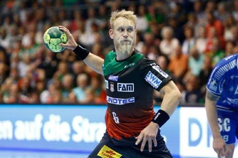 23 05 2019, xtgx, Handball DKB Bundesliga, SC Magdeburg VfL Gummersbach emspor, v l Matthias Musche Magdeburg, 6 scores goal, scorer, scored goal, scores the goal GETEC Arena