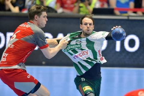Kai Haefner Hannover Burgdorf am Ball and Finn Lemke MT Melsungen L , GER, MT Melsungen TSV Hannover Burgdorf, Handball, 1 Bundesliga Maenner, 23 05 2019, GER, MT Melsungen TSV Hannover Burgdorf, Handball, 1 Liga Maenner, 23 05 2019 Kassel Copyright: xEIBNER RolandxSippelx EP_RSL