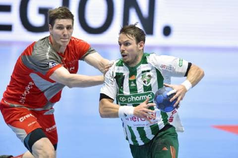 Kai Haefner Hannover Burgdorf am Ball and Finn Lemke MT Melsungen L , GER, MT Melsungen TSV Hannover Burgdorf, Handball, 1 Bundesliga Maenner, 23 05 2019, GER, MT Melsungen TSV Hannover Burgdorf, Handball, 1 Liga Maenner, 23 05 2019 Kassel Copyright: xEIBNER RolandxSippelx EP_RSL