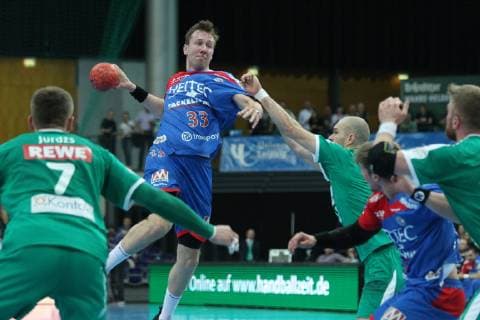 SC DHfK Leipzig vs. HC Erlangen, DKB HBL, 23 05 19 Handball, 1 Bundesliga, season 2018 2019, 32 Matchday SC DHfK Leipzig vs. HC Erlangen on 23 05 19 in the Arena Leipzig Im Bild Nikolai Link 33, Erlangen