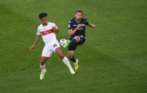 Relegation 2019 VfB Stuttgart 1 FC Union Berlin Germany, Stuttgart, 23 05 2019, Football, Bundesliga, Season 2018 2019, Relegation 2019 VfB Stuttgart 1 FC Union Berlin ,v li Daniel Didavi VFB , Ken Reichel Un Berlin DFL DFB REGULATIONS PROHIBIT ANY USE OF PHOTOGRAPHS AS IMAGE SEQUENCES AND OR QUASI VIDEO