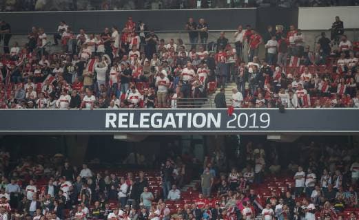 Germany, Stuttgart, Mercedes Benz Arena, 23 05 2019, Football Relegation VfB Stuttgart 1 FC Union Berlin Picture v l Relegation 2019 DFL REGULATIONS PROHIBIT ANY USE OF PHOTOGRAPHS AS IMAGE SEQUENCES AND OR QUASI VIDEO Copyright: HMBxMedia xHeikoxBecker