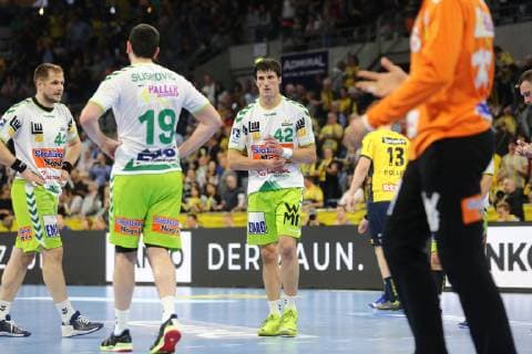 Nemanja Zelenvoic Goeppingen after the defeat at the game Rhein Neckar Loewen vs Frisch Auf Goeppingen in the 1 Handball Bundesliga on 23 05 2019, Rhein Neckar Loewen vs Frisch auf Goeppingen, Handball, 1 Handball Bundesliga, 23 05 2019 Mannheim Copyright: xEIBNER MichaelxBermelx EP_eer