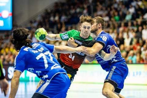 Michael Damgaard 34 SC Magdeburg during the season 2018 2019 in the 1 Handball Bundesliga Men between SC Magdeburg and VfL Gummersbach in the GETEC Arena on 23 May 2019 in Magdeburg, Sachsen Anhalt Saxony Anhalt , Germany Germany Germany