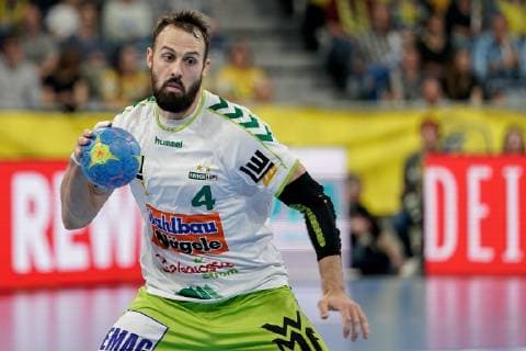 Tim Kneule Göppingen, 4 , on the ball, single picture, action, action, 23 05 2019, Mannheim, handball, DKB Bundesliga, Rhein Neckar Löwen FRISCH AUF Göppingen xozx