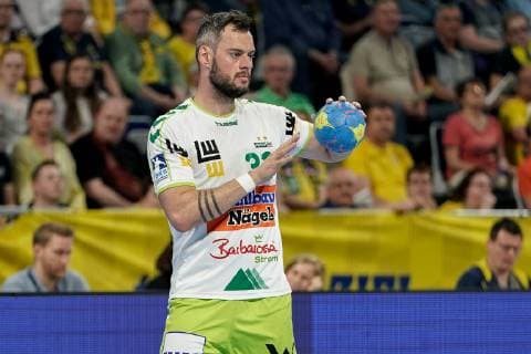 Jens Schöngarth Göppingen, 33 , on the ball, single picture, action, action, 23 05 2019, Mannheim, handball, DKB Bundesliga, Rhein Neckar Löwen FRISCH AUF Göppingen xozx