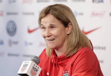 Fußball, Damen, Nationalteam USA Pressekonferenz U.S. Soccer Women s World Cup team Head Coach Jill Ellis speaks at Media Day ahead of the tournament s start in New York City on May 24, 2019. The 2019 Women s World Cut begins on June 7th in France.  NYP20190524105 JOHNxANGELILLO