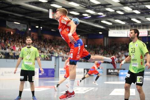 Oddur Gretarsson HBW Balingen Weilstetten 14 free in front of goal, TV Emsdetten vs. HBW Balingen Weilstetten, Handball, 2 Bundesliga, 24 05 2019, TV Emsdetten vs. HBW Balingen Weilstetten, Handball, 2 Bundesliga, 24 05 2019 Emsdetten Copyright: xEIBNER JanxStrohdiekx EP_JSK