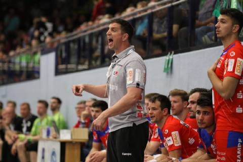 Jens Buerkle Trainer HBW Balingen Weilstetten , TV Emsdetten vs HBW Balingen Weilstetten, Handball, 2 Bundesliga, 24 05 2019, TV Emsdetten vs HBW Balingen Weilstetten, Handball, 2 Bundesliga, 24 05 2019 Emsdetten Copyright: xEIBNER JanxStrohdiekx EP_JSK