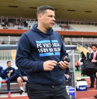 Soccer, Men, Season 2018 2019, Final at the Berlin AOK Landespokal, Tennis Borussia FC Viktoria 1889 Berlin, Co Coach Alexander Arsovic FC Viktoria 89 Berlin, 25 05 2019, Copyright: xMatthiasxKochx