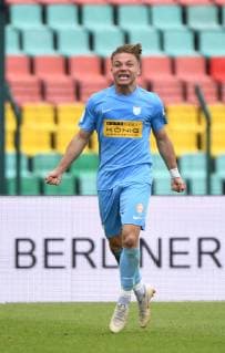 Soccer, Men, Season 2018 2019, Final in Berlin AOK Landespokal, Tennis Borussia FC Viktoria 1889 Berlin, Rafael Brand FC Viktoria 89 Berlin , Jubel after goal to 1 0, 25 05 2019, Copyright: xMatthiasxKochx