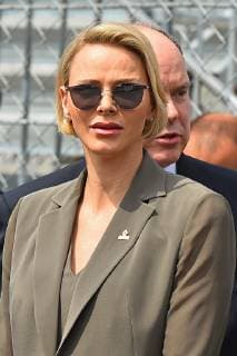 25 05 2019, xekx, Formula 1 FIA, 2019 Monaco Grand Prix Qualifying emspor, v l Charlene of Monaco at the Formula 1 Grand Prix in Monaco DFL DFB REGULATIONS PROHIBIT ANY USE OF PHOTOGRAPHS as IMAGE SEQUENCES and or QUASI VIDEO Monte Carlo eel-fotografie Eberhard Krieger