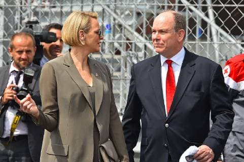 25 05 2019, xekx, Formula 1 FIA, 2019 Monaco Grand Prix Qualifying emspor, v l v l Charlene of Monaco and Albert II , Prince of Monaco at the Formula 1 Grand Prix in Monaco DFL DFB REGULATIONS PROHIBIT ANY USE OF PHOTOGRAPHS as IMAGE SEQUENCES and or QUASI VIDEO Monte Carlo eel-fotografie Eberhard Krieger