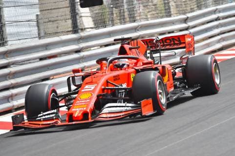 25 05 2019, xekx, Formula 1 FIA, 2019 Monaco Grand Prix Qualifying emspor, v l Sebastian Vettel Ferrari DFL DFB REGULATIONS PROHIBIT ANY USE OF PHOTOGRAPHS as IMAGE SEQUENCES and or QUASI VIDEO Monte Carlo eel-fotografie Eberhard Krieger