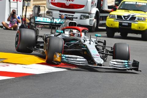 25 05 2019, xekx, Formula 1 FIA, 2019 Monaco Grand Prix Qualifying emspor, v l Lewis Hamilton Mercedes AMG Petronas DFL DFB REGULATIONS PROHIBIT ANY USE OF PHOTOGRAPHS as IMAGE SEQUENCES and or QUASI VIDEO Monte Carlo eel-fotografie Eberhard Krieger
