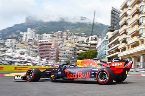 25 05 2019, xekx, Formula 1 FIA, 2019 Monaco Grand Prix Qualifying emspor, v l Max Verstappen Aston Martin Red Bull Racing DFL DFB REGULATIONS PROHIBIT ANY USE OF PHOTOGRAPHS as IMAGE SEQUENCES and or QUASI VIDEO Monte Carlo eel-fotografie Eberhard Krieger