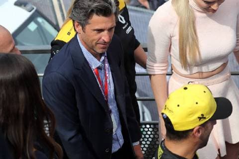 Photo4 LaPresse 25 05 2019 Monte Carlo, Monaco Grand Prix Formula One Monaco 2019 In the pic: patrick dempsey Usa actor with Daniel Ricciardo (AUS) Renault Sport F1 Team RS19  Copyright: xPhoto4 LaPressex