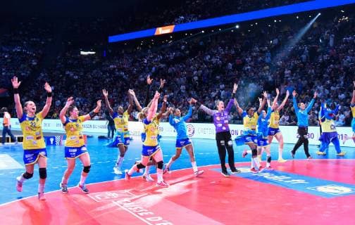 Joie des joueurs de l equipe Metz HANDBALL : Brest Bretagne HB vs Metz HB - Coupe de France - 25 05 2019 FedericoPestellini Panoramic 