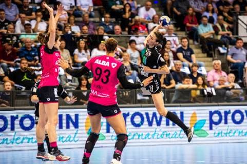 TuS Metzingen SV Union Halle Neustadt Divak, Viktoria SV Union Halle Neustadt 77 at the match of the DHB Cup Olympus FINAL4 TuS Metzingen vs SV Union Halle Neustadt Stuttgart 26 05 19 Handball DHB Cup , Stuttgart Baden Wuerttemberg Germany Porsche Arena
