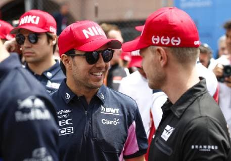 Motorsports: FIA Formula One World Championship, WM, Weltmeisterschaft 2019, Grand Prix of Monaco, 11 Sergio Perez (MEX, Racing Point F1 Team), 20 Kevin Magnussen (DEN, Rich Energy Haas F1 Team), Monte Carlo Monaco