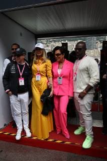 Photo4 LaPresse 26 05 2019 Monte Carlo, Monaco Grand Prix Formula One Monaco 2019 In the pic: (L to R): Tommy Hilfiger (USA); Dee Hilfiger (USA); Kris Jenner (USA); Corey Gamble (USA)  Copyright: xPhoto4 LaPressex