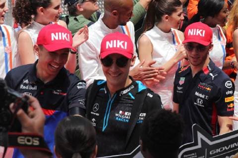 Photo4 LaPresse 26 05 2019 Monte Carlo, Monaco Grand Prix Formula One Monaco 2019 In the pic: Alexander Albon (THA) Scuderia Toro Rosso STR14, George Russell (GBR) Williams Racing FW42 and Pierre Gasly (FRA) Red Bull Racing RB15  Copyright: xPhoto4 LaPressex