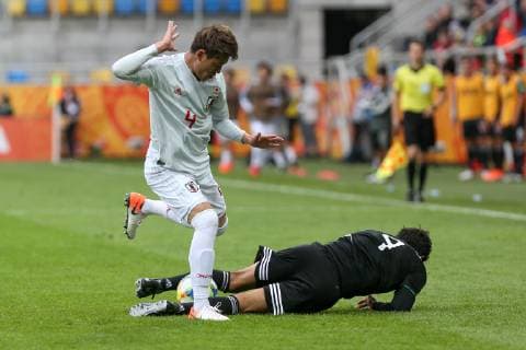 GDYNIA 26.05.2019 GRUPA B MISTRZOSTWA SWIATA U20 W PILCE NOZNEJ MECZ: MEKSYK - JAPONIA --- GROUP B 2019 FIFA U-20 WORLD CUP MATCH: MEXICO - JAPAN --- NZ Ayumu SEKO , Jose MACIAS , FOT. GRZEGORZ RADTKE 058sport.pl NEWSPIX.PL --- Newspix.pl  20190526_062_GRZ_3759_RAD