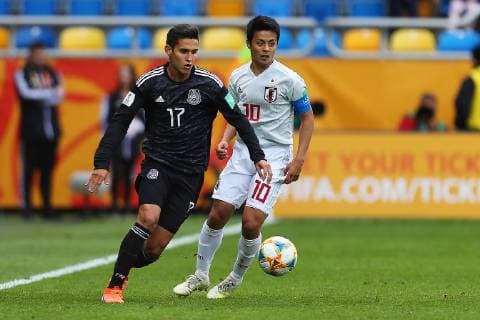 2019.05.26 Gdynia Pilka nozna Mistrzostwa Swiata FIFA U-20 Polska 2019 Meksyk - Japonia N z Kenedeiebusu Mikuni Diego Lainez Foto Piotr Matusewicz PressFocus 2019.05.26 Gdynia Football FIFA U-20 World Cup Poland 2019 Mexico - Japan Kenedeiebusu Mikuni Diego Lainez Credit: Piotr Matusewicz PressFocus NEWSPIX.PL --- Newspix.pl  20190526_PF_PM122